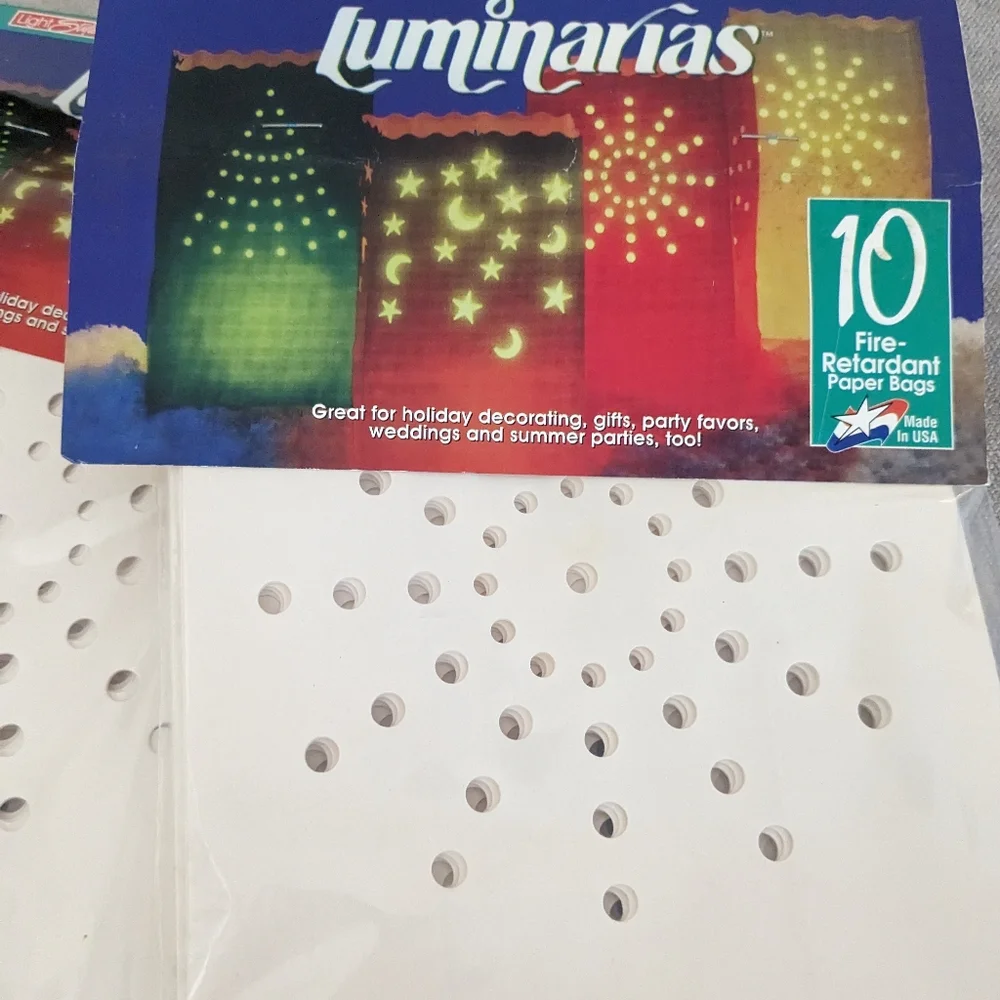 Luminarias 20 Bags Path Lights Paper Candles Christmas Snowflake Decor NEW